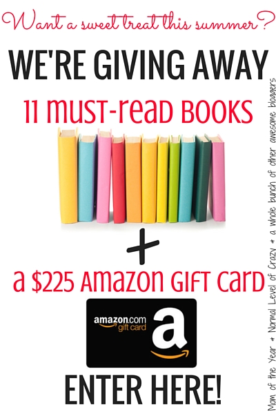 Wa-hoo! Summer is here and that means summer reading is here! Looking for the perfect beach book or captivating read to get lost in this season? We've got the list of the top 20 books that belong on your summer reading list. They all come with the reason WHY you need to snatch them up, not to mention this INCREDIBLE giveaway--11 books, a $225 Amazon giftcard...seriously, you have to check this out to believe it! Here's to fantastic books!