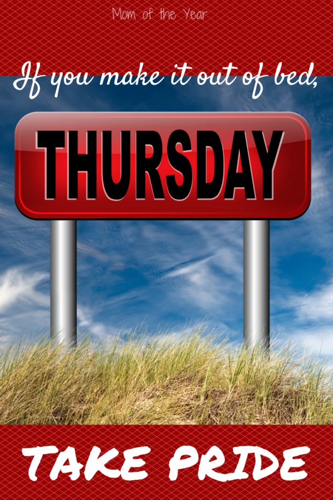 Thursdays are the day IT WILL GO WRONG. Who knows what it is, but it will go wrong, I promise you. Pop over for some laughs and a cup of coffee--it will be Friday before we know it, I promise.