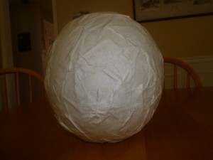 Moon nightlight Paper mache nighlight