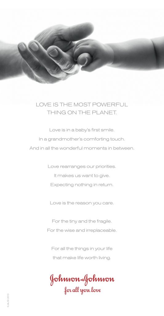 J&J Campaign Manifesto  #forallyoulove @meredithspidel