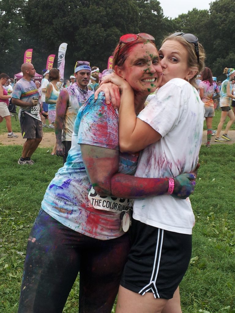 Color Run @meredithspidel @inthepowderroom sister pageant-mom