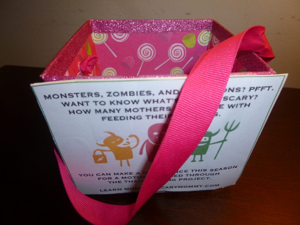 On a side note, I am scaring myself a little with my crafting prowess in so adorably attaching the little sign to this pretty pink glitter bucket. Be wowed. And then throw in a dollar or two...