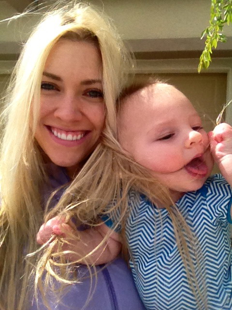 Beautiful Mama, beautiful baby... Even the little guy is craving The Blonde!