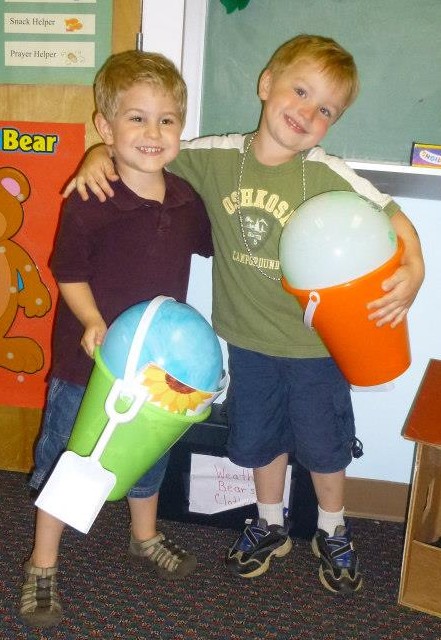 Son with best friend at preschool @meredithspidel