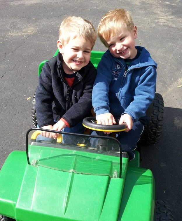 Son with friend driving gator @meredithspidel