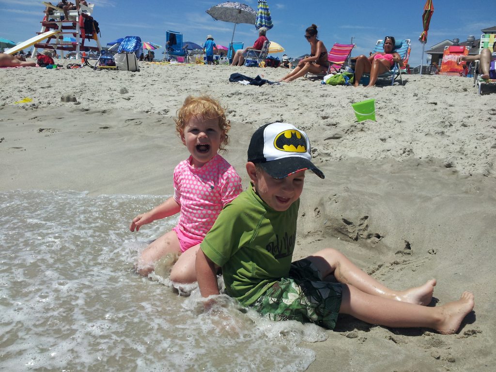 Kids playing at beach @meredithspidel