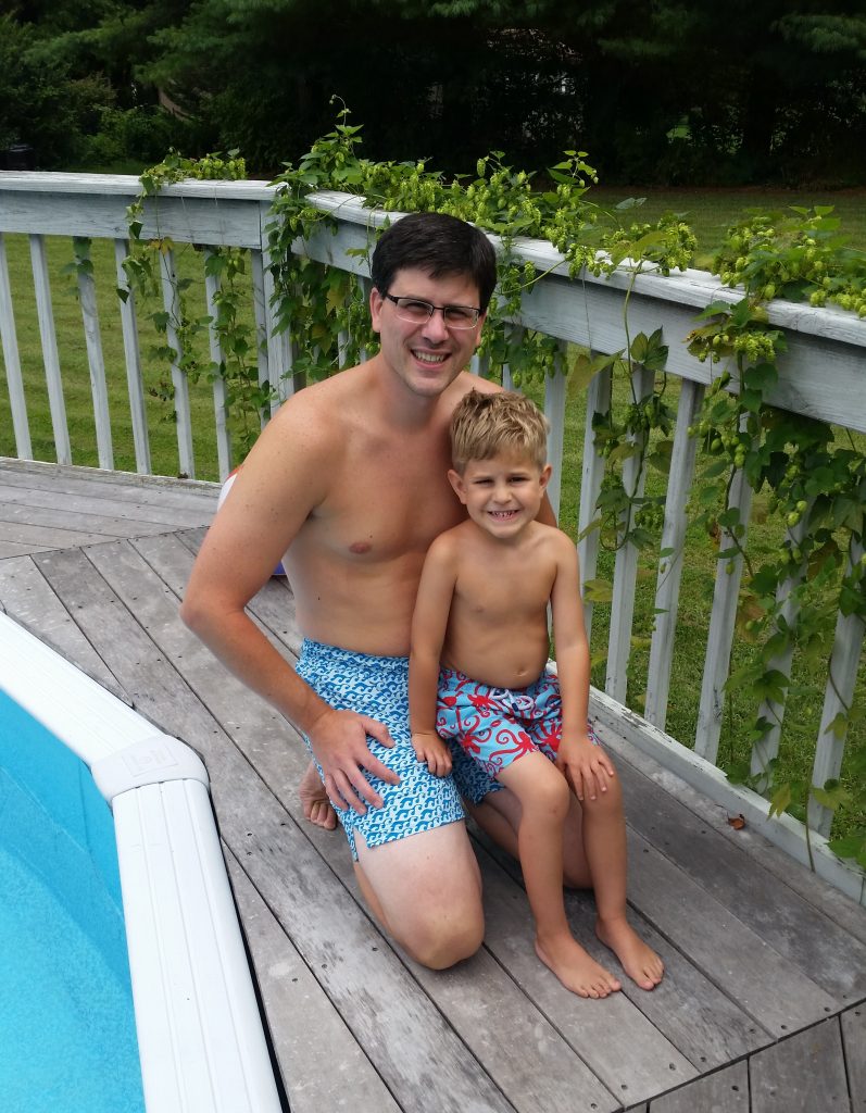 Despite my best intentions to get a cute photo of my guys playing at the park in their new Tom and Teddy swimsuits "the softest, most comfortable suit Ive ever worn", according to my husband), I had to settle for capture their summer cuteness at home!