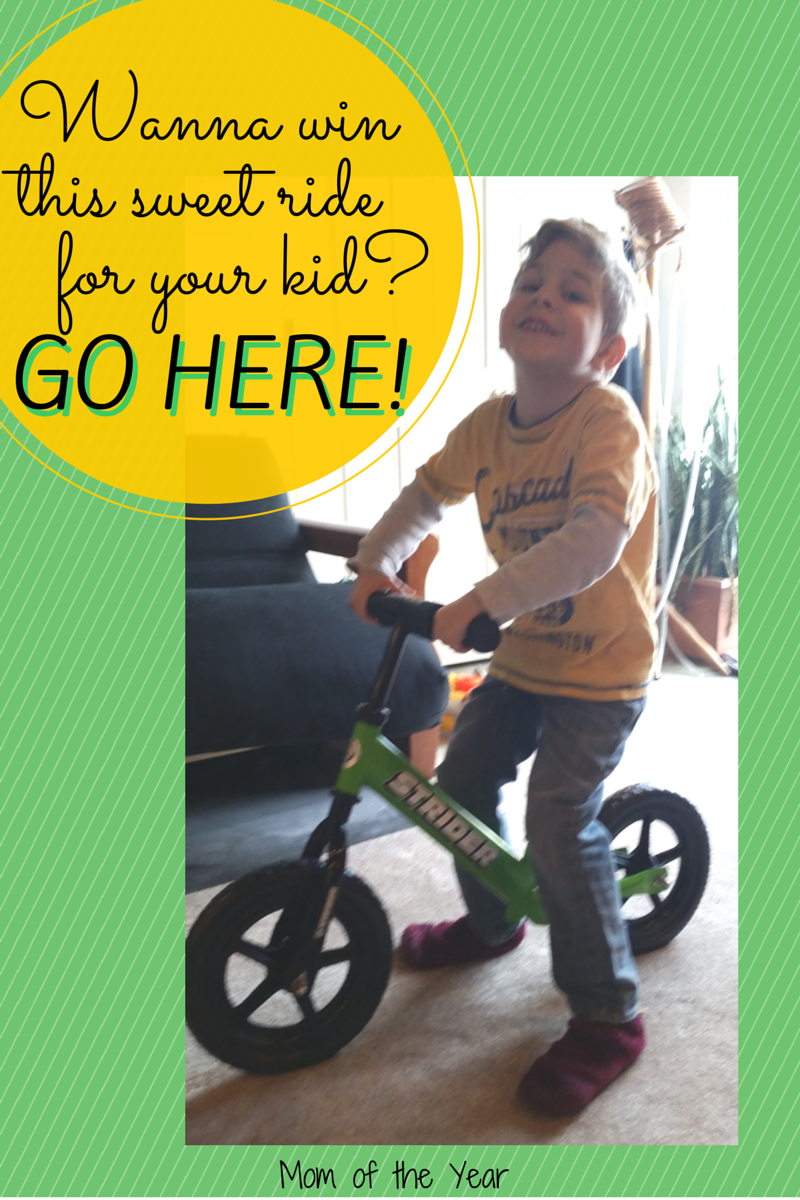 This brilliant no-pedal bike solution to teaching your kids to ride a bicycle comes in 7 different colors. Find the one that is the right match for your family and get to the fun part--riding your way into Spring! Score a free one here!