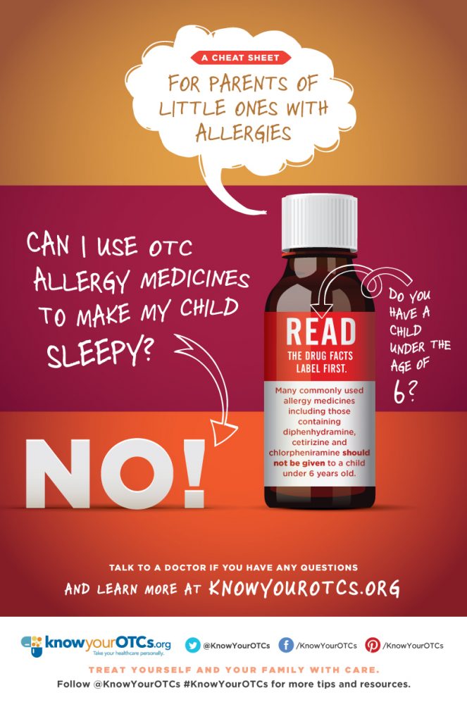 It is SO tough when kids (and you!) aren't sleeping well because of nasty cold or allergy symptoms, but it is never safe to use allergy medication to make a child sleepy. Find out why and what proper treatment IS here.