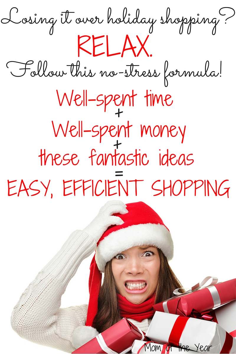 Losing it a bit over holiday shopping stress? Don't! Follow this smart formula for better, smarter shopping, not more stress and craze! You can cross off your whole list easy-peasy and relax to enjoy the rest of the Christmas season with this proven recipe for easy, efficient shopping.