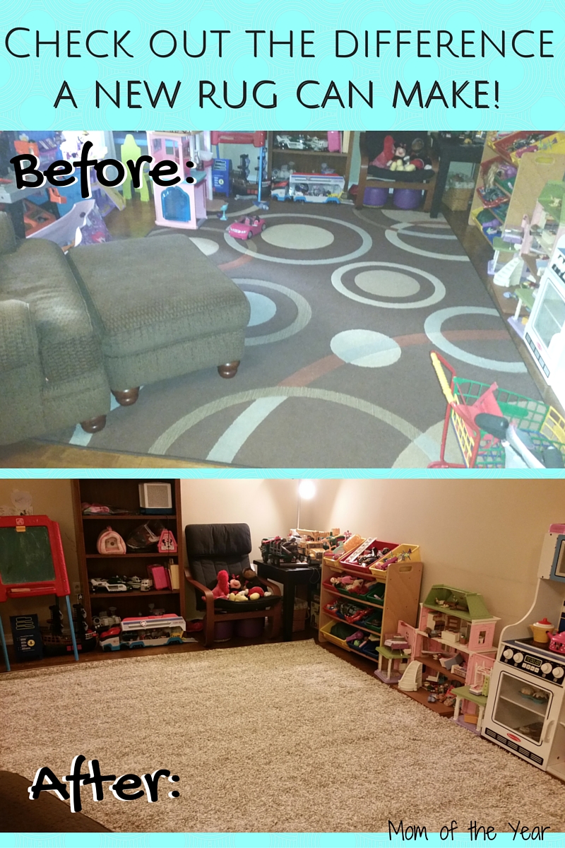 This new rug has been a fantastic find for our home! It's so soft, cozy, the perfect color and such a reasonable price! I never thought a new carpet could make such a difference--go check out the before and after pictures!