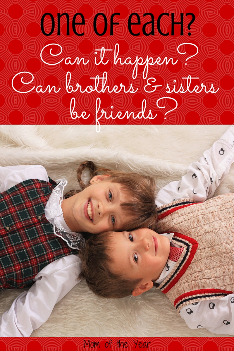 Have a boy and a girl and want them to be friends? I believe mixed gender close sibling relationships ARE possible and here are the ideas and tricks I'm using to make it happen--I can guarantee the first one will shock you! But it WORKS!!