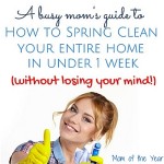 Spring cleaning has never been easier! This organized plan of attack will freshen up your home leave you ready to welcome in warmer months before you know it! No time? No sweat. This cleaning plan is designed for the busy mom who has a lot on her plate and bring you the best tidying up tips and tricks around! Check it out and get ready to cross deep cleaning off your list!