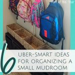 Need a drop zone for all the coats, hats, backpacks and shoes, but don't have a huge space? This smart guide for organizing a mudroom in a small space is full of practical, smart tips and ideas for transforming your small area to an organized landing spot for all your extra stuff! Plus, check out this sweet trick to make it look pretty too--I would never have thought of this!