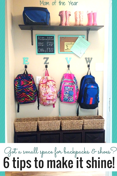 Need a drop zone for all the coats, hats, backpacks and shoes, but don't have a huge space? This smart guide for organizing a mudroom in a small space is full of practical, smart tips and ideas for transforming your small area to an organized landing spot for all your extra stuff! Plus, check out this sweet trick to make it look pretty too--I would never have thought of this!