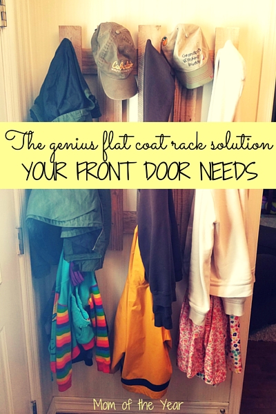 Ever DIY something in your home and then wonder, why the heck didn't I think of this sooner?! For us, our slice of genius home organization was this DIY Pallet Board Coat Rack. Seriously, so incredibly easy and cheap (you won't believe the final cost!), and had made ALL the difference by our front door as a place to hang coats. Read: Mommy feels a tad more sane with this in place! Why didn't we think of this easy project sooner?!