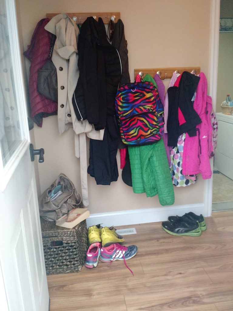 Need a drop zone for all the coats, hats, backpacks and shoes, but don't have a huge space? This smart guide for organizing a mudroom in a small space is full of practical, smart tips and ideas for transforming your small area to an organized landing spot for all your extra stuff! Plus, check out this sweet trick to make it look pretty too--I would never have thought of this!