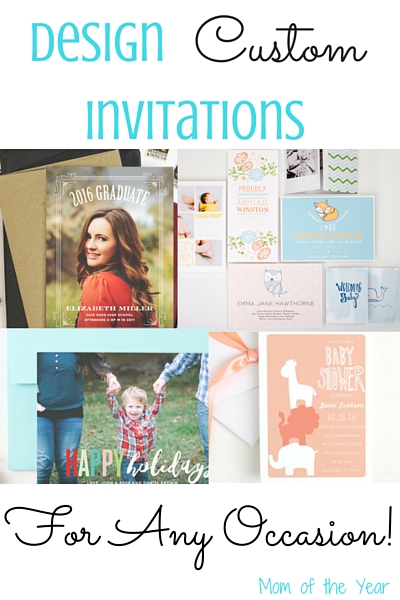 Need quick, easy, yet fantastic invitations for your next event? You MUST check out this service. It's the most user-friendly, creative source I've found, and some of these special features are unreal with how helpful and impressive they are. Go make your own custom invitations now--you will be wowed by their innovative ordering process, I promise!