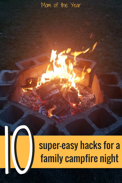 A family campfire night is the perfect at-home family date night! Throughout the spring, summer and fall, we do these often, and here are the easy hacks you need for your family campfire dinner and all the fun afterwards! By using these hacks (#3 is a MUST!), you take out all the stress and leave lots of room for the sweet memories and loads of fun!
