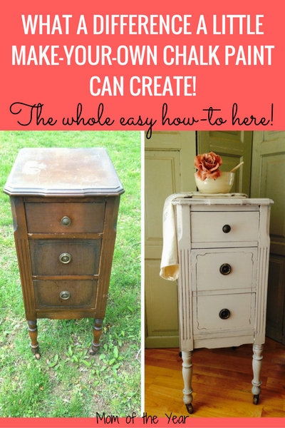 Have a piece of furniture in your home that you'd like to give a new look to, but don't have a ton of money to spend? Check out this easy DIY method to make your own chalk paint--and use it! You'll love the results and be so surprised at how easy it easy. Plus this trick for finishing the product off gets you STUNNING results!