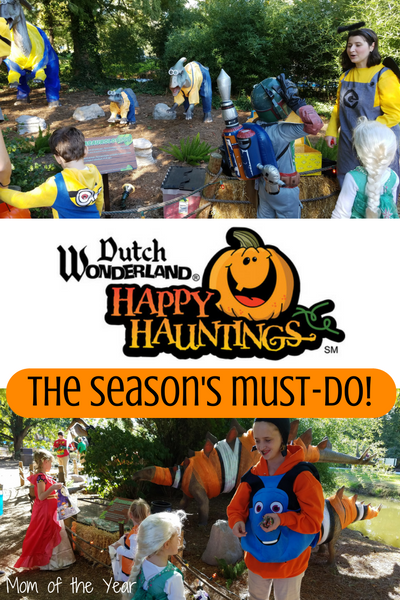 Looking for a fun family fall treat? Dutch Wonderland in Lancaster has it all, or check out a similar amusement in your area--this truly was the perfect fall outing for our young family! The Trick or Treat trail was a total TREAT and we can't wait to go back for more Halloween costume fun next year!