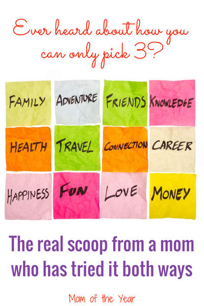 Working hard at finding life balance? You aren't alone! Family, work, fitness, friends and sleep all jostle for our attention, leaving us too often overwhelmed and exhausted. If you've ever heard about the "Pick 3" tweet or felt like you've had to cut something out to make sense of it all, this post is for you. The perspective will help, I promise!