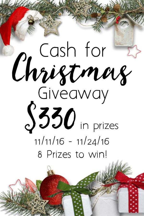 Need cash for Christmas? We get it! Funding all the holiday gift-giving and party hosting is serious business! And that's where we come in--enter this easy-peasy giveaway to score cash for the holiday shopping you need to do! We'll meet you on the other side--with your smiling budget ;)