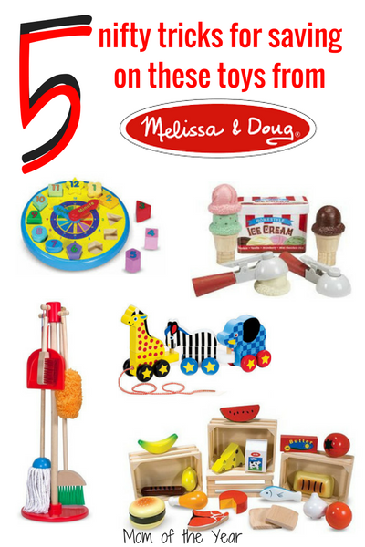 Do your kids love Melissa and Doug toys, but the price tag is a bit intimidating your budget? No sweat! Check these 5 smart ways to snag Melissa and Doug on sale. Gift shopping needs? Totally in the bag! Would never have thought of #2!