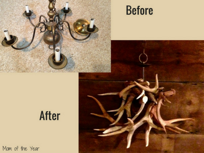 Love the rustic decor look? A DIY Deer Antler Chandelier is the perfect accent piece for your home! Store-bought versions can be PRICEY, but with these 6 easy how-to steps, you can make your own without the hefty price tag--and it's way easier than you think with this hack for getting started!