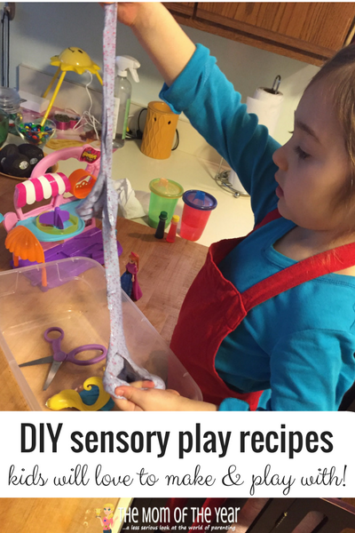 These DIY sensory play recipes are perfect for fidgety kids to make and play with! Using only a few ingredients you'll find in your pantry, it's time to whip up these easy batches of homemade flubber, foam dough and slime! I love the fun twist you can add to to the slime!