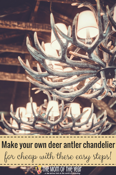 Love the rustic decor look? A DIY Deer Antler Chandelier is the perfect accent piece for your home! Store-bought versions can be PRICEY, but with these 6 easy how-to steps, you can make your own without the hefty price tag--and it's way easier than you think with this hack for getting started!