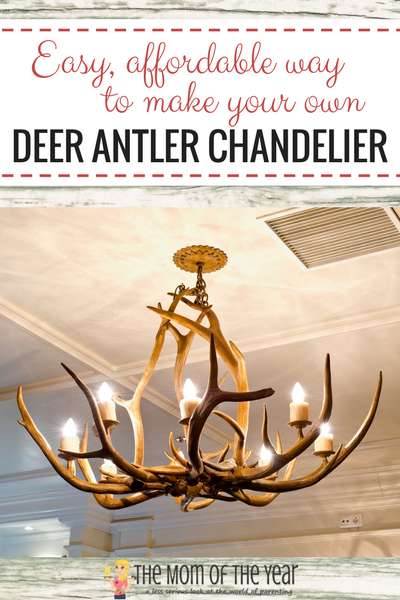 Diy Deer Antler Chandelier The Mom Of