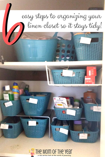 Feel overwhelmed by your messy linen closet and not sure where to start? No worries, with these 6 simple, budget-friendly DIY linen closet organization tips, you'll have your closet neat and tidy in no time! Plus, I LOVE the trick for keeping things permanently sorted, so you won't need to ever tackle this home improvement project again!