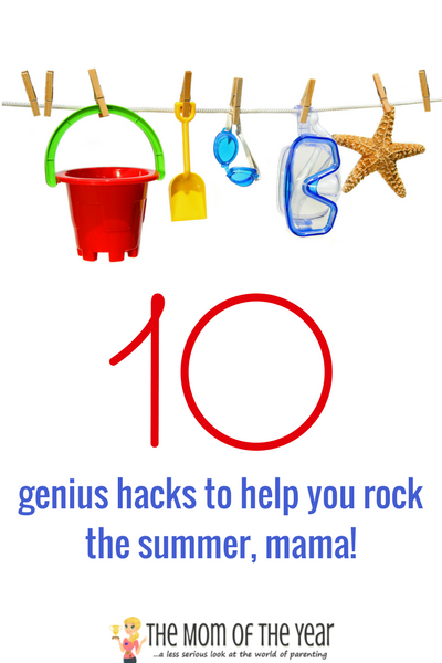 Summertime is full of outdoor fun, but every real mama knows all the activity can get a bit intense too! Check out these 10 real-advice tips, tricks and hacks to survive the summer and keep your sanity in check--score! Summertime kicking back is back in the bag, mom!