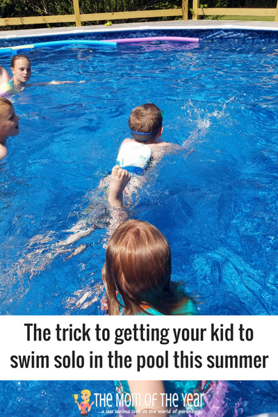 Help your child learn to swim this summer with these cool tips and this genius how-to! I love what we've learned with the process and my kids can't get enough of chilling in the pool this summer! Check it out and get your own family swim on!