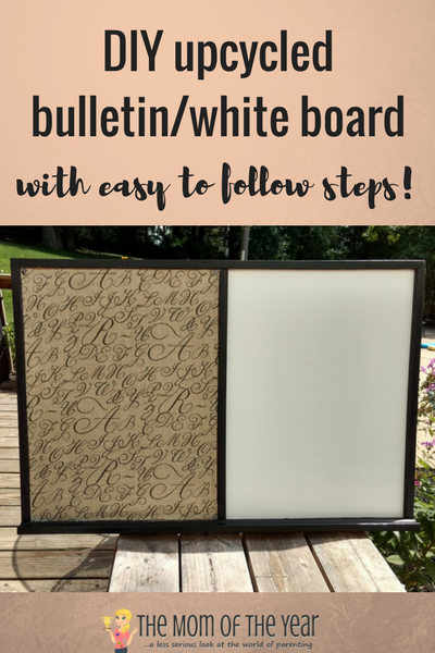 Time to upgrade your command center? Snag this easy DIY for an upcycled bulletin board/white board combo, and you will be crushing on your new organization space! I love this genius!