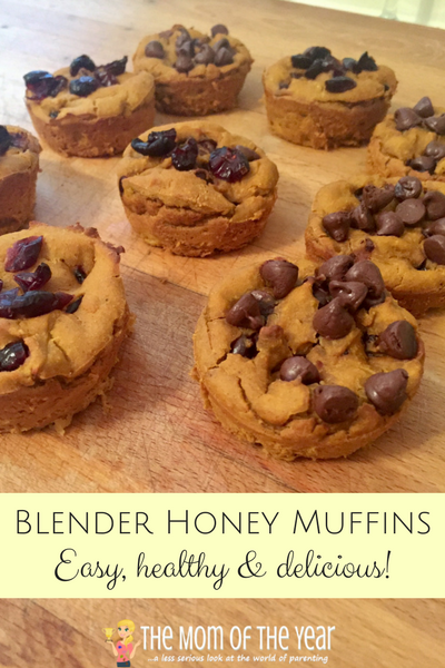 Fall baking time! These Blender Honey Muffins are an easy, delicious, healthy recipe that will please the whole family! And check out these fun ideas for mix-ins!