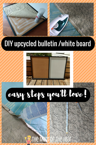 Time to upgrade your command center? Snag this easy DIY for an upcycled bulletin board/white board combo, and you will be crushing on your new organization space! I love this genius!