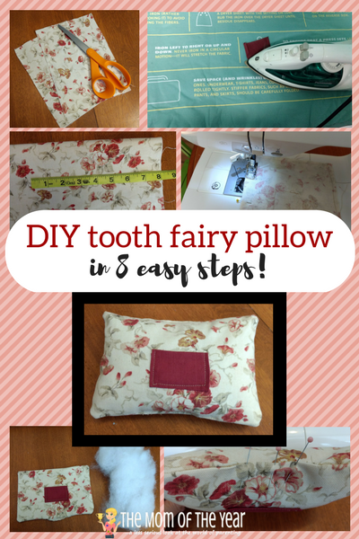 This DIY tooth fairy pillow is such a sweet, simple craft project to do for or with your kids! Easy to make and a special childhood keepsake memory, follow these simple steps and make yours now! Love the fun options to personalize!