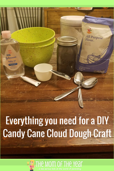 DIY Candy Cane Cloud Dough is a fantastic gift idea for so many on your list--adults and kids alike! It's such a sweet craft idea for kids and so very budget-friendly!