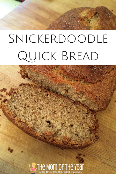 Looking for the perfect last minute holiday gift or need a special breakfast side or afternoon tea snack? No worries! Try this easy=peasy Snickerdoodle Quick Bread and win all the appetites you are feeding! Score!