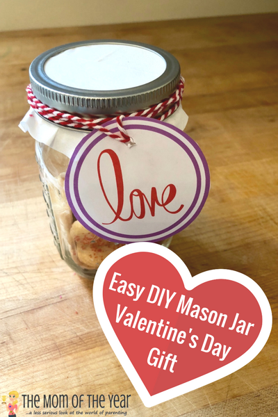 Looking for the perfect, affordable Valentine's gift? This Easy DIY Valentine’s Day Mason Jar Gift fits the bill beautifully. Kid-friendly and affordable, it's the perfect treat for your sweet! And make sure to grab this free Valentine's gift tag printable--it is fantastic!