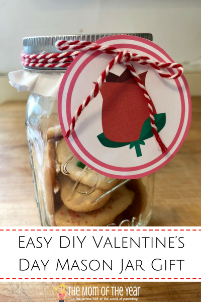 Looking for the perfect, affordable Valentine's gift? This Easy DIY Valentine’s Day Mason Jar Gift fits the bill beautifully. Kid-friendly and affordable, it's the perfect treat for your sweet! And make sure to grab this free Valentine's gift tag printable--it is fantastic!