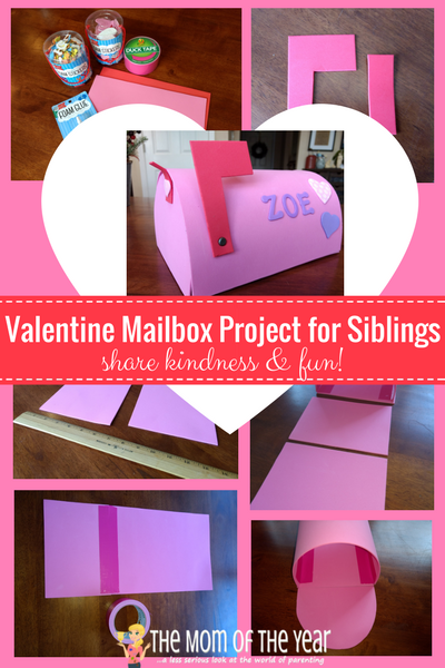 This Valentine Mailbox isn't just a kids' craft, it's a smart sibling DIY project that teaches kindness and sibling love while bringing some special fun in the cold winter weeks leading up to Valentines Day! And make sure to grab this sweet FREE Valentine's note printable--adorable and fits perfectly with the mailbox craft!