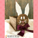 This is the perfect Easter DIY project! This DIY Wooden Easter Bunny Basket is easy and simple, and we've got all the how-to-steps for crafting this Easter basket here. Your kids will LOVE this, it is an amazing home decor piece and it will last for years to come! And check out how to make the adorable bunny tail for this Easter decoration--too cute!