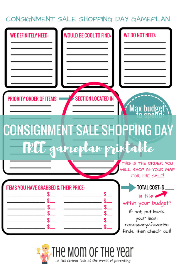 Consignment sale 101 you need! Whether you are a consignment sale connoisseur needing a refresher on getting the maximum benefit from a sale or a newbie to the consignment world, I've packed this post with lots of helpful how-tos and tips, plus created a handy printable for you to organize your sale day gameplan like a pro!  So make sure to read up, get the whole scoop, then go ace those sales!