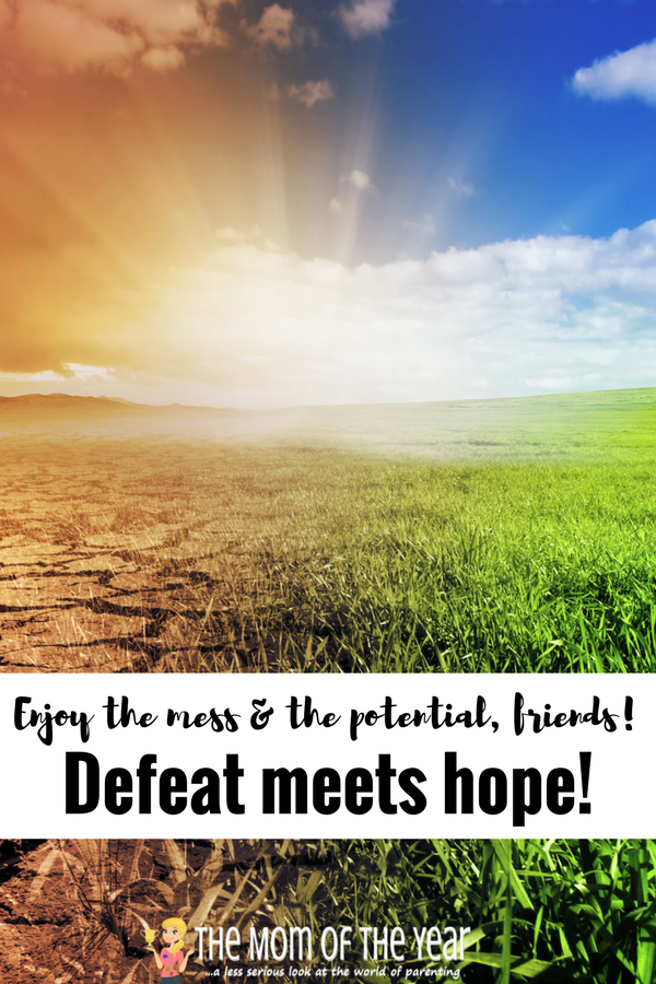 Struggling to keep afloat, mamas? You AREN'T ALONE. Everyone, trust me--EVERYONE!--feels this way. Abandon the desolation, take heart and hope and let yourself feel the connection with those around you in the exact same shoes. Defeat and hope? Absolutely. It's the name of our game--and check her for the whole smart reasoning.