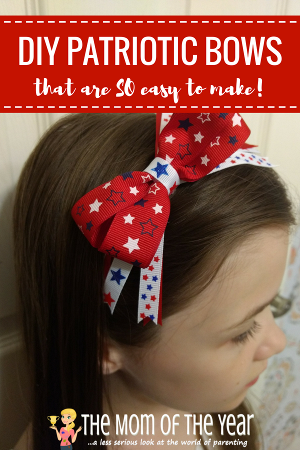 DIY Patriotic Bows are the PERFECT way to get your little gal in the Americana spirit for Memorial Day or July 4th! You'll be surprised at how easy these are to whip up! Save a ton of money making your own vs. purchasing store-bought, and these make a super gift too! And MAKE SURE to catch the smart tips at the end about what mistakes to avoid for better results!