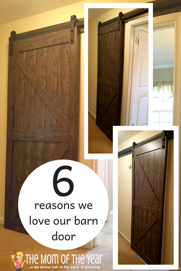 There are so many super reasons a Barn Door is the perfect fit for a space in your home! #3 never even occurred to me until AFTER we installed our rustic barn door. Check them all out, get inspired and get ready to add a little rustic home decor of your own!