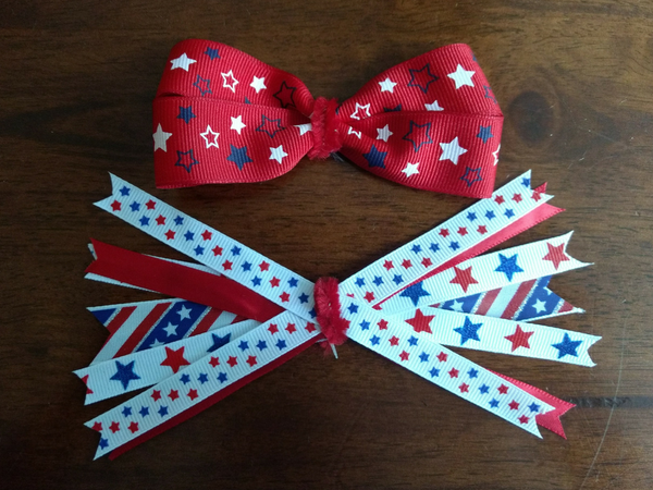 DIY Patriotic Bows are the PERFECT way to get your little gal in the Americana spirit for Memorial Day or July 4th! You'll be surprised at how easy these are to whip up! Save a ton of money making your own vs. purchasing store-bought, and these make a super gift too! And MAKE SURE to catch the smart tips at the end about what mistakes to avoid for better results!